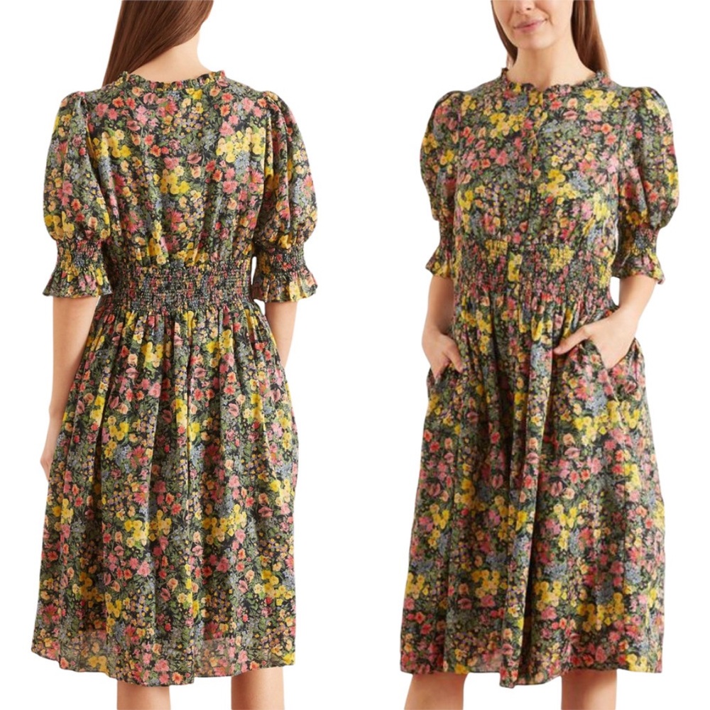 LOVESHACKFANCY Christabel Dress Night Sky Glow Midi